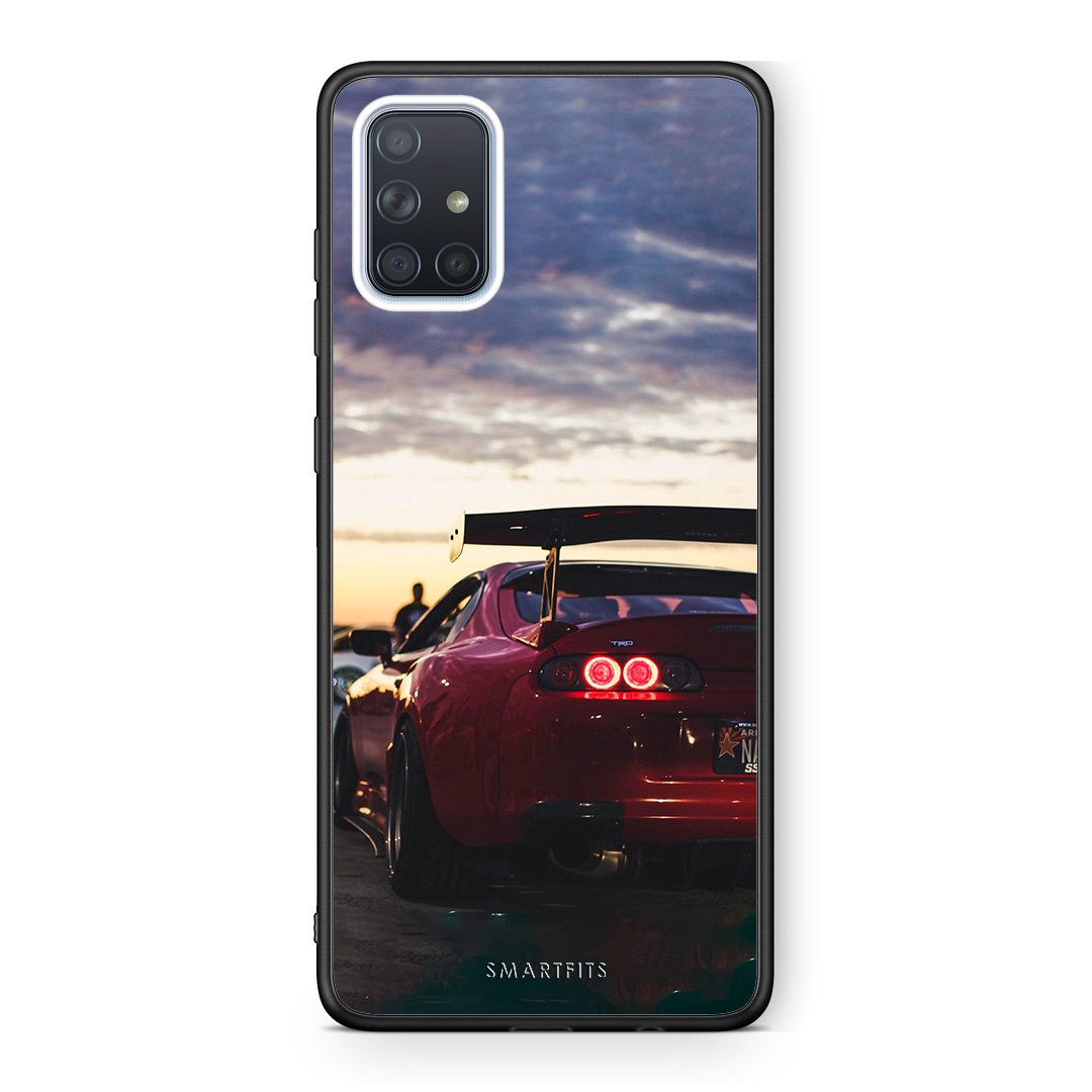 Samsung A51 Racing Supra θήκη από τη Smartfits με σχέδιο στο πίσω μέρος και μαύρο περίβλημα | Smartphone case with colorful back and black bezels by Smartfits