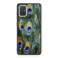 Thumbnail for Samsung A51 Real Peacock Feathers θήκη από τη Smartfits με σχέδιο στο πίσω μέρος και μαύρο περίβλημα | Smartphone case with colorful back and black bezels by Smartfits