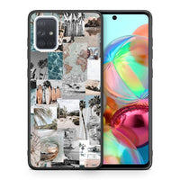 Thumbnail for Θήκη Samsung A71 Retro Beach Life από τη Smartfits με σχέδιο στο πίσω μέρος και μαύρο περίβλημα | Samsung A71 Retro Beach Life case with colorful back and black bezels