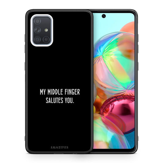 Θήκη Samsung A71 Salute από τη Smartfits με σχέδιο στο πίσω μέρος και μαύρο περίβλημα | Samsung A71 Salute case with colorful back and black bezels