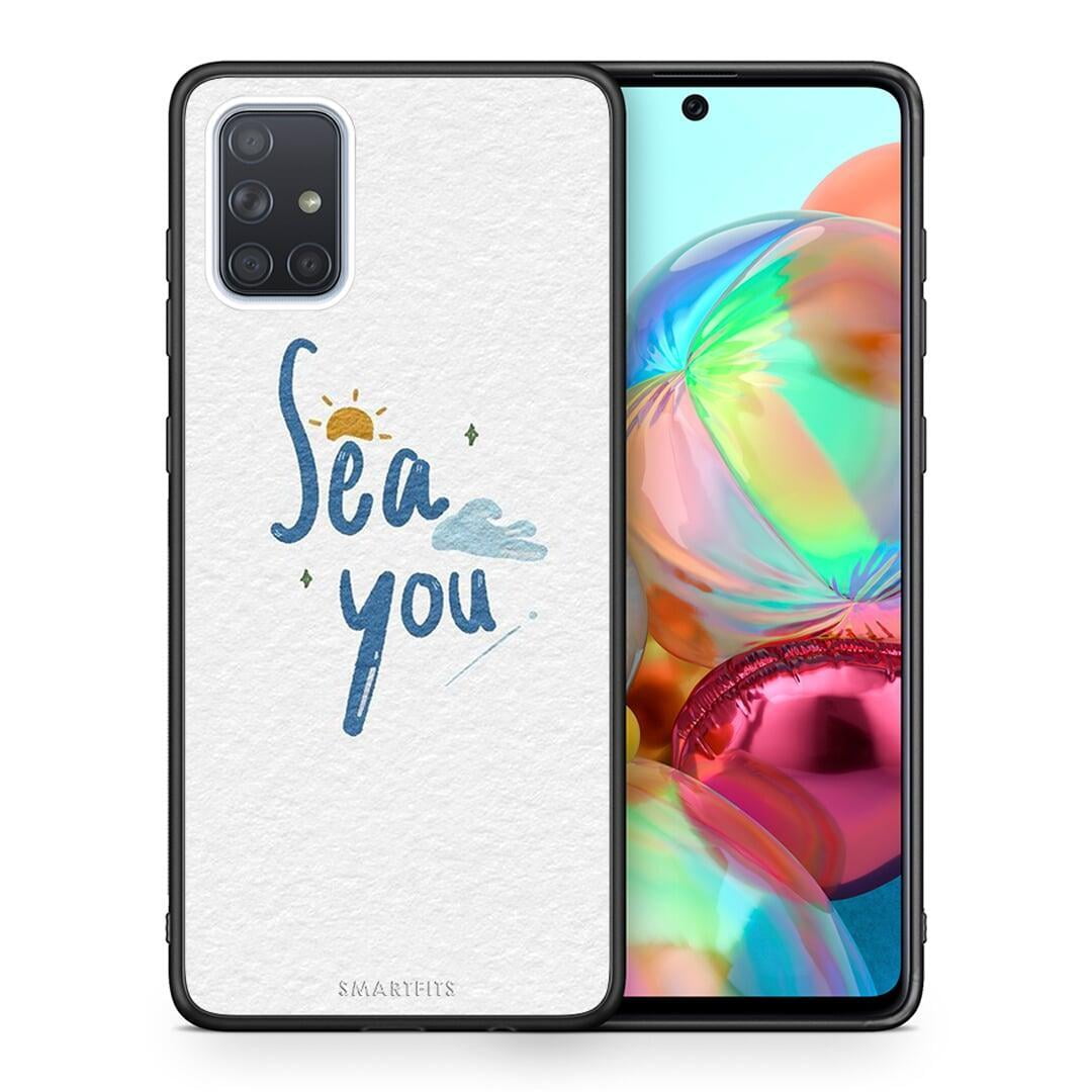 Θήκη Samsung A71 Sea You από τη Smartfits με σχέδιο στο πίσω μέρος και μαύρο περίβλημα | Samsung A71 Sea You case with colorful back and black bezels