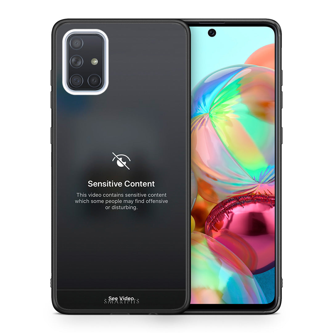 Θήκη Samsung A71 Sensitive Content από τη Smartfits με σχέδιο στο πίσω μέρος και μαύρο περίβλημα | Samsung A71 Sensitive Content case with colorful back and black bezels