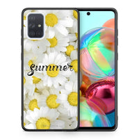 Thumbnail for Θήκη Samsung A71 Summer Daisies από τη Smartfits με σχέδιο στο πίσω μέρος και μαύρο περίβλημα | Samsung A71 Summer Daisies case with colorful back and black bezels