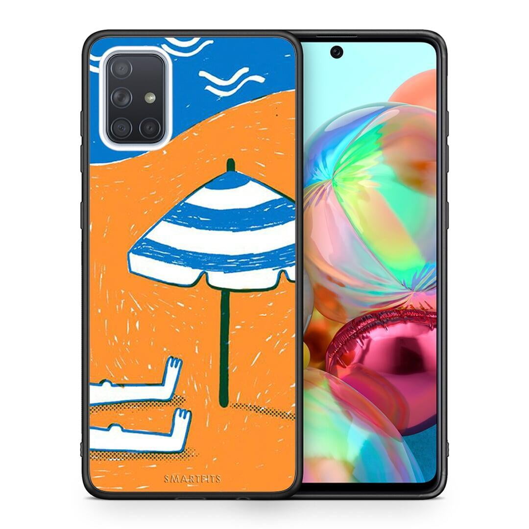Θήκη Samsung A71 Summering από τη Smartfits με σχέδιο στο πίσω μέρος και μαύρο περίβλημα | Samsung A71 Summering case with colorful back and black bezels