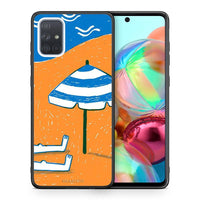 Thumbnail for Θήκη Samsung A71 Summering από τη Smartfits με σχέδιο στο πίσω μέρος και μαύρο περίβλημα | Samsung A71 Summering case with colorful back and black bezels