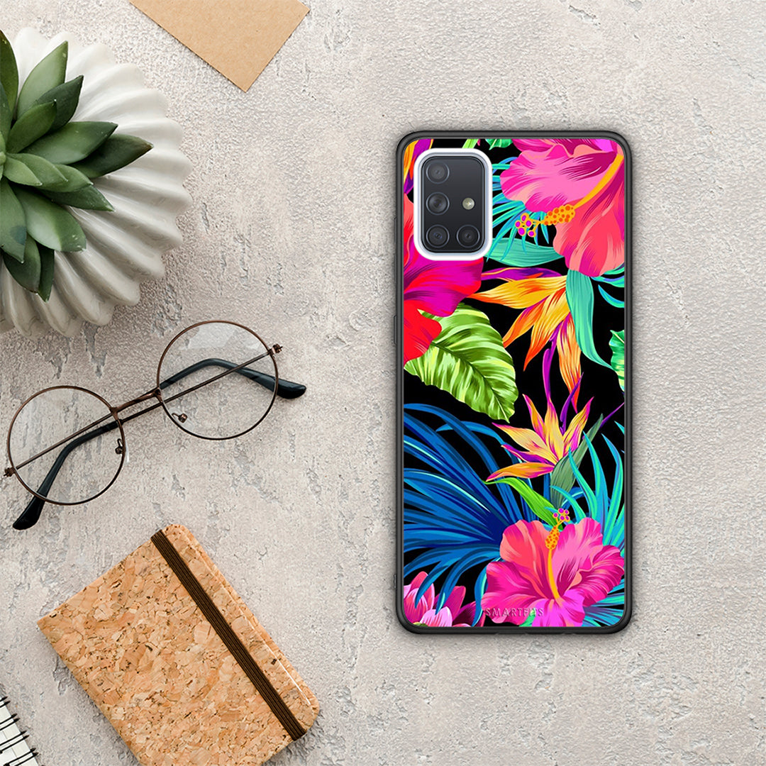 Tropical Flowers - Samsung Galaxy A71 θήκη