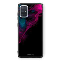 Thumbnail for 4 - Samsung A71 Pink Black Watercolor case, cover, bumper
