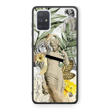 Samsung A51 Woman Statue θήκη από τη Smartfits με σχέδιο στο πίσω μέρος και μαύρο περίβλημα | Smartphone case with colorful back and black bezels by Smartfits