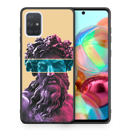 Θήκη Αγίου Βαλεντίνου Samsung A71 Zeus Art από τη Smartfits με σχέδιο στο πίσω μέρος και μαύρο περίβλημα | Samsung A71 Zeus Art case with colorful back and black bezels