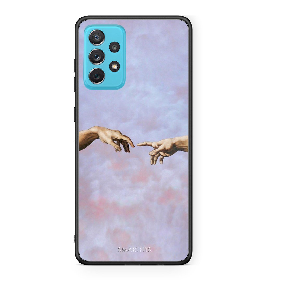 Samsung A72 Adam Hand θήκη από τη Smartfits με σχέδιο στο πίσω μέρος και μαύρο περίβλημα | Smartphone case with colorful back and black bezels by Smartfits
