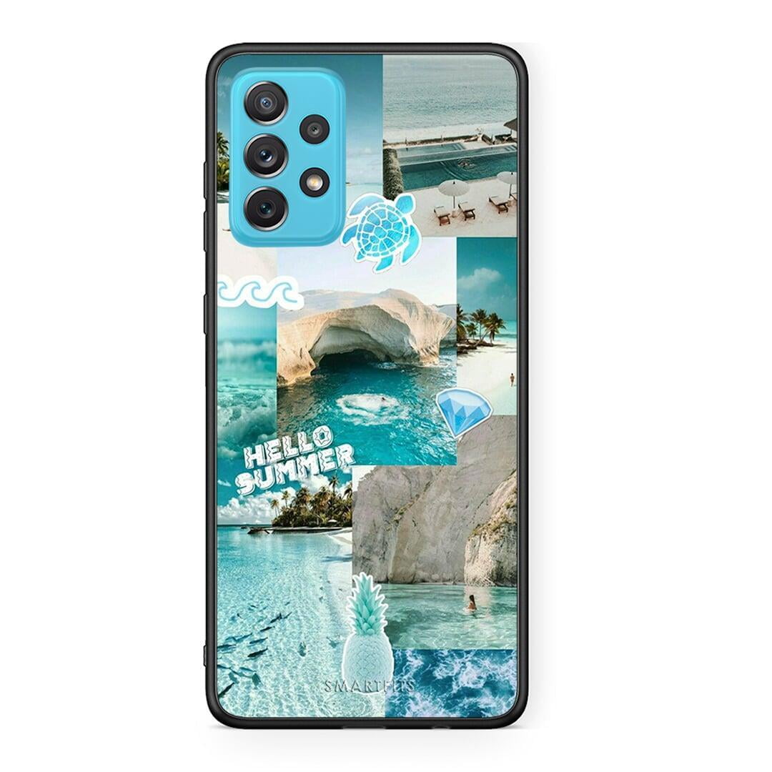 Samsung A72 Aesthetic Summer Θήκη από τη Smartfits με σχέδιο στο πίσω μέρος και μαύρο περίβλημα | Smartphone case with colorful back and black bezels by Smartfits