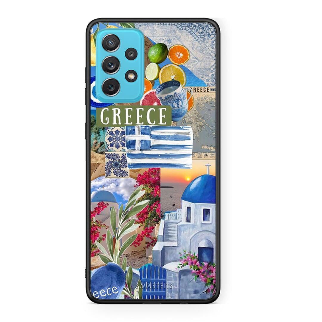 Samsung A72 All Greek Θήκη από τη Smartfits με σχέδιο στο πίσω μέρος και μαύρο περίβλημα | Smartphone case with colorful back and black bezels by Smartfits