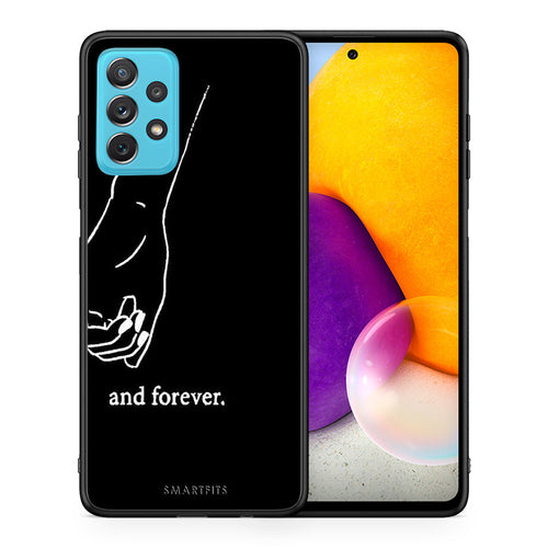 Θήκη Αγίου Βαλεντίνου Samsung A72 Always & Forever 2 από τη Smartfits με σχέδιο στο πίσω μέρος και μαύρο περίβλημα | Samsung A72 Always & Forever 2 case with colorful back and black bezels