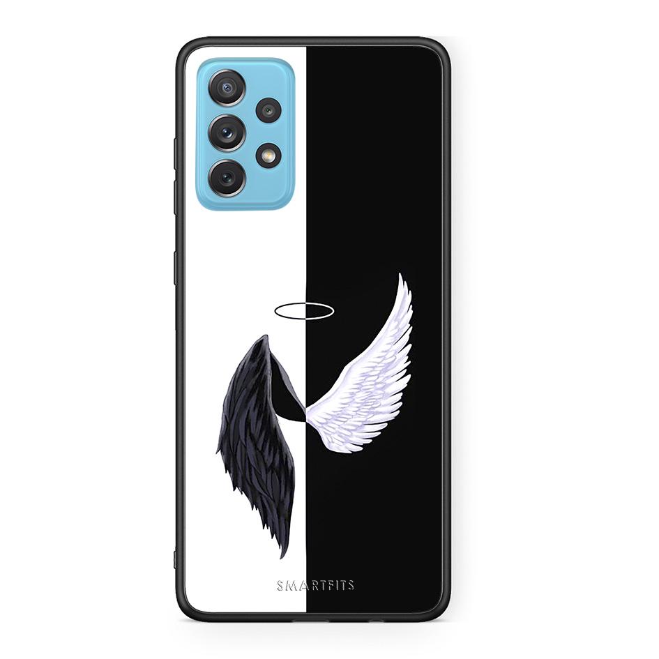 Samsung A72 Angels Demons θήκη από τη Smartfits με σχέδιο στο πίσω μέρος και μαύρο περίβλημα | Smartphone case with colorful back and black bezels by Smartfits