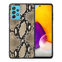 Thumbnail for Θήκη Samsung A72 Fashion Snake Animal από τη Smartfits με σχέδιο στο πίσω μέρος και μαύρο περίβλημα | Samsung A72 Fashion Snake Animal case with colorful back and black bezels