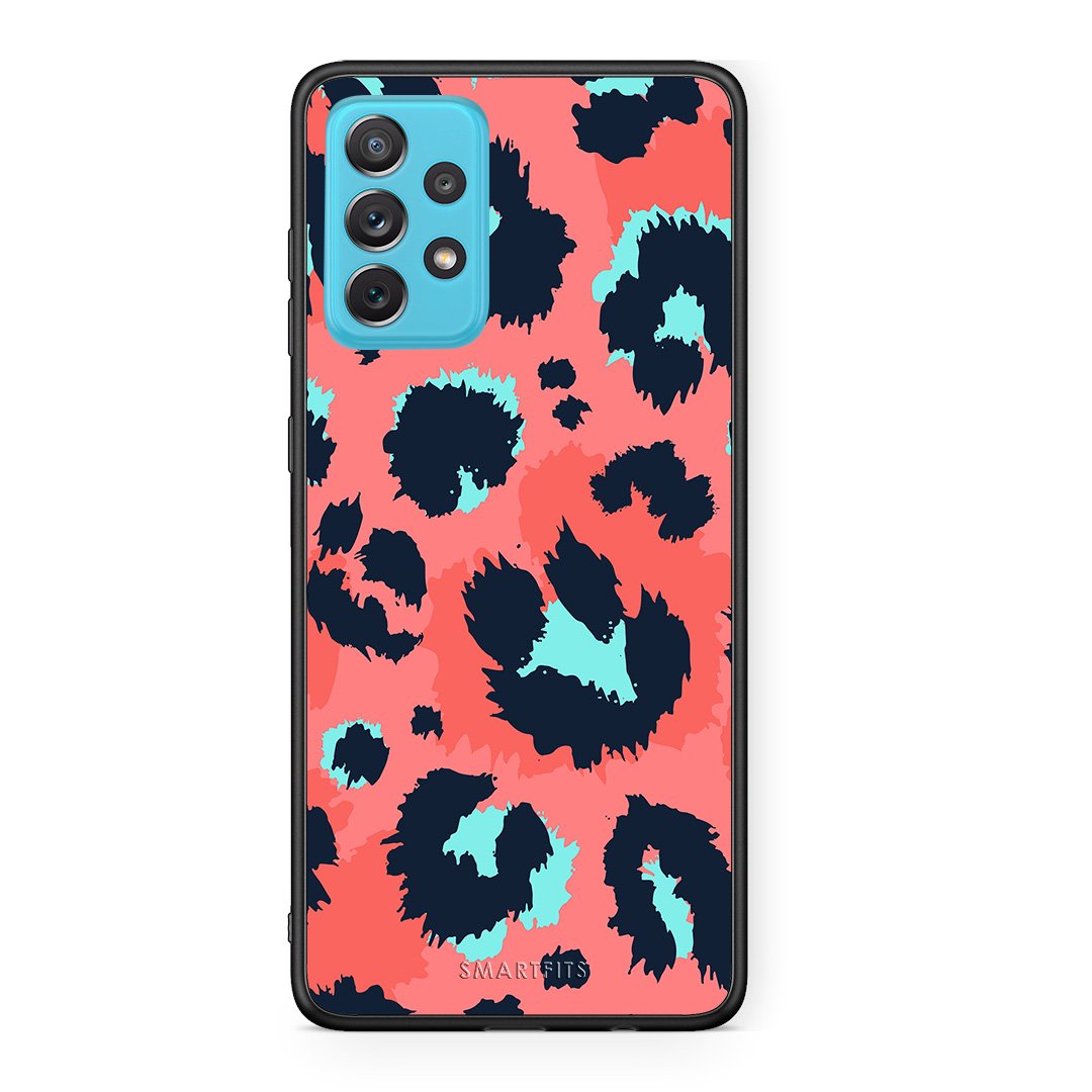 22 - Samsung A72 Pink Leopard Animal case, cover, bumper