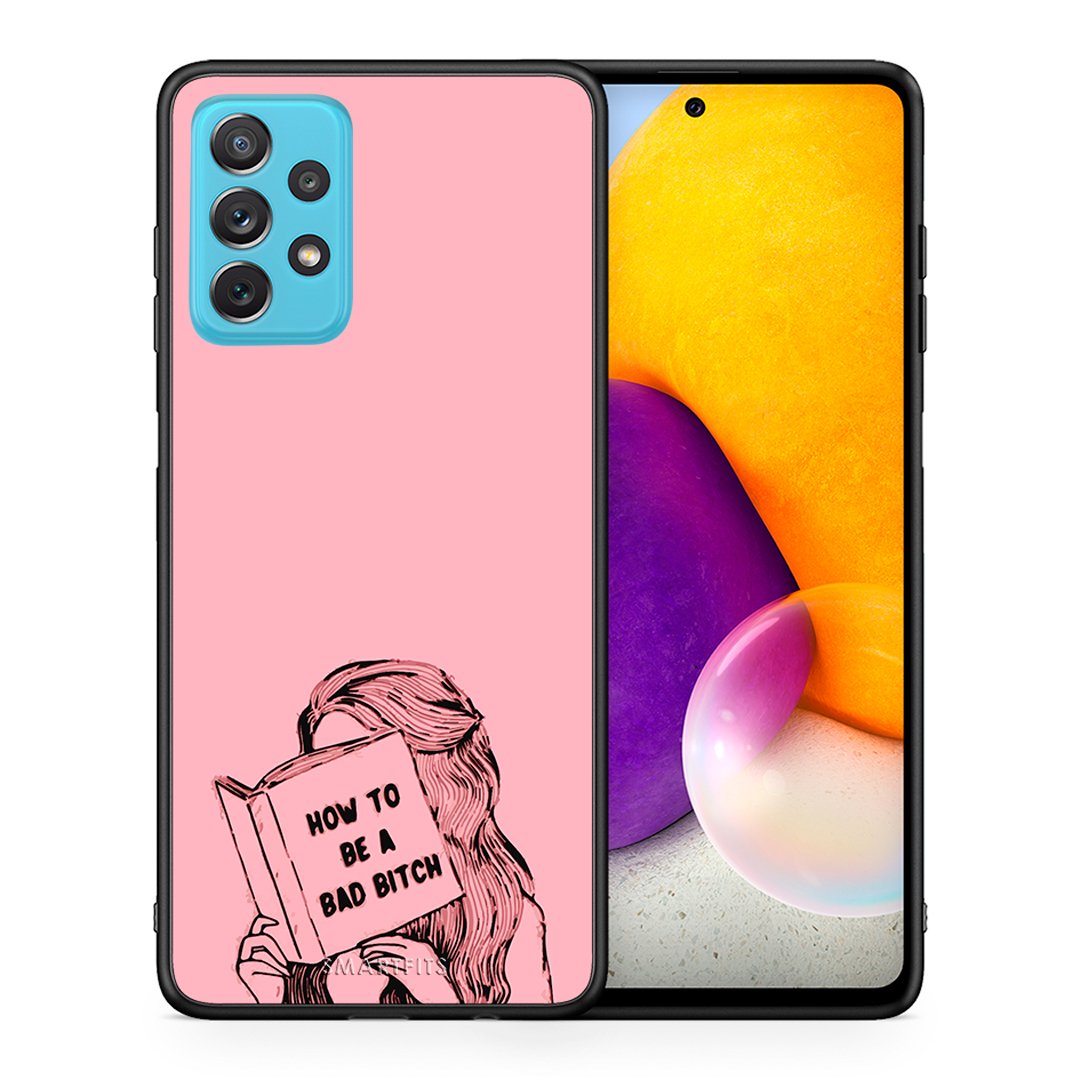 Θήκη Samsung A72 Bad Bitch από τη Smartfits με σχέδιο στο πίσω μέρος και μαύρο περίβλημα | Samsung A72 Bad Bitch case with colorful back and black bezels