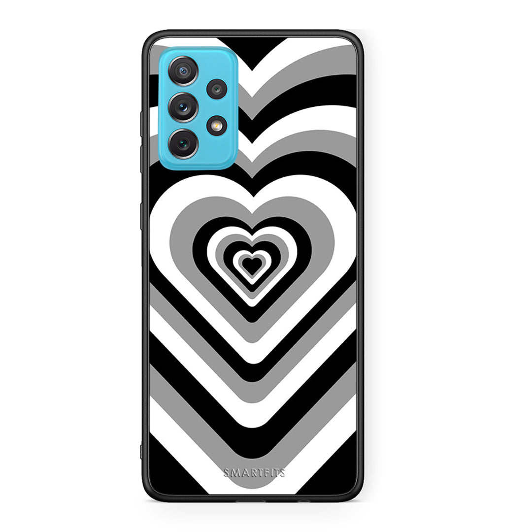 Samsung A72 Black Hearts θήκη από τη Smartfits με σχέδιο στο πίσω μέρος και μαύρο περίβλημα | Smartphone case with colorful back and black bezels by Smartfits