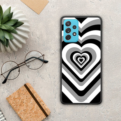 Black Hearts - Samsung Galaxy A72 θήκη
