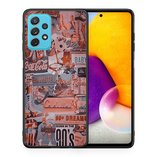 Θήκη Samsung A72 Born In 90s από τη Smartfits με σχέδιο στο πίσω μέρος και μαύρο περίβλημα | Samsung A72 Born In 90s case with colorful back and black bezels