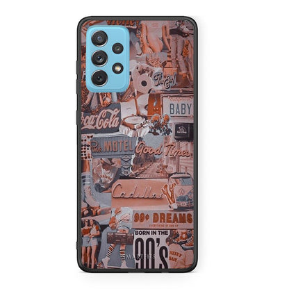 Samsung A72 Born In 90s θήκη από τη Smartfits με σχέδιο στο πίσω μέρος και μαύρο περίβλημα | Smartphone case with colorful back and black bezels by Smartfits