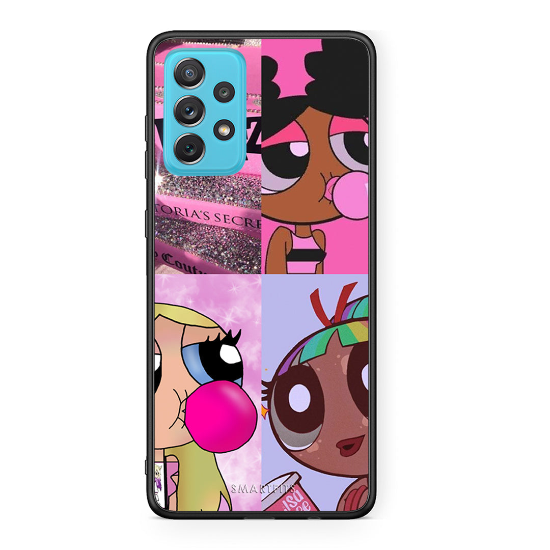 Samsung A72 Bubble Girls Θήκη Αγίου Βαλεντίνου από τη Smartfits με σχέδιο στο πίσω μέρος και μαύρο περίβλημα | Smartphone case with colorful back and black bezels by Smartfits