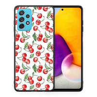 Thumbnail for Θήκη Samsung A72 Cherry Summer από τη Smartfits με σχέδιο στο πίσω μέρος και μαύρο περίβλημα | Samsung A72 Cherry Summer case with colorful back and black bezels
