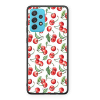 Thumbnail for Samsung A72 Cherry Summer θήκη από τη Smartfits με σχέδιο στο πίσω μέρος και μαύρο περίβλημα | Smartphone case with colorful back and black bezels by Smartfits