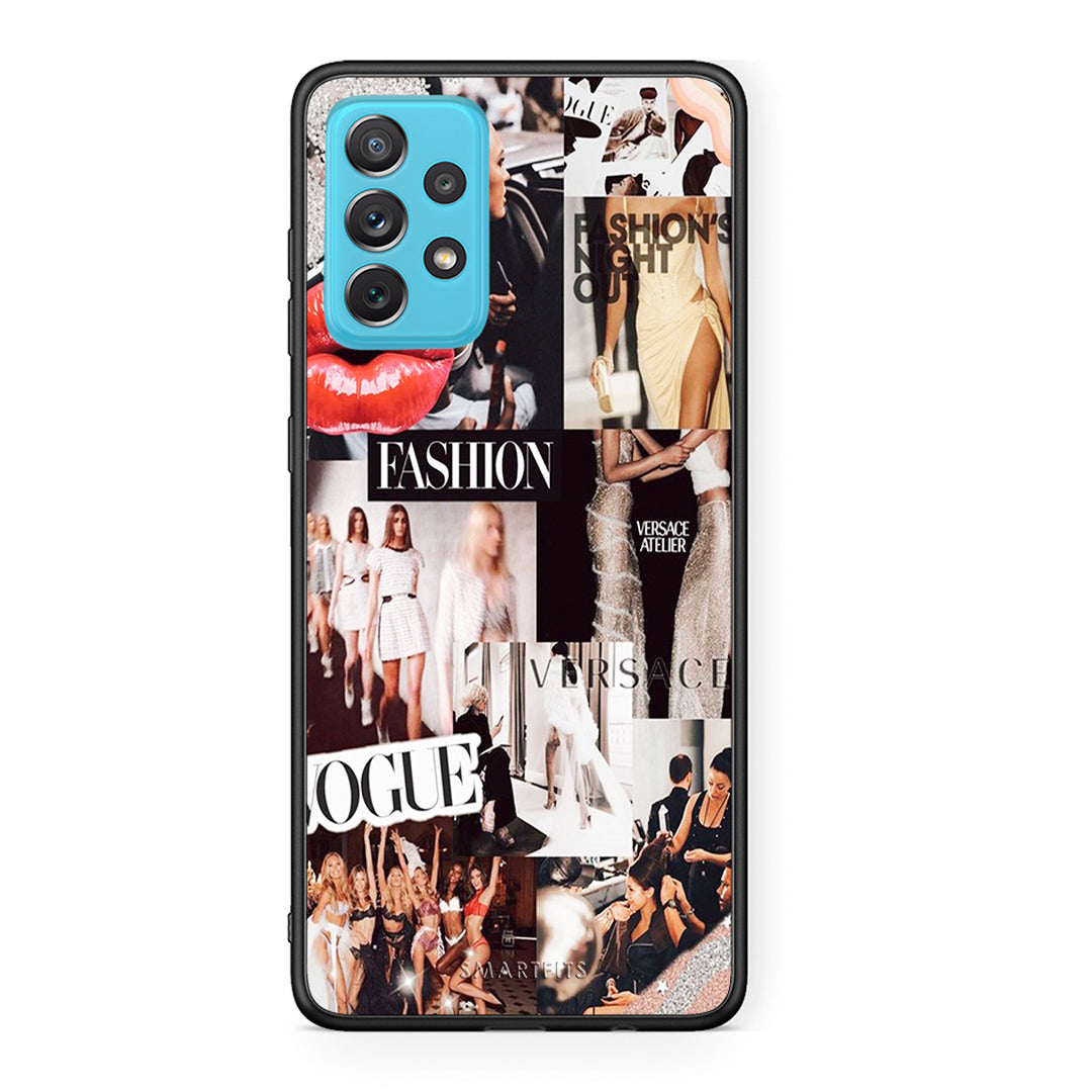 Samsung A72 Collage Fashion Θήκη Αγίου Βαλεντίνου από τη Smartfits με σχέδιο στο πίσω μέρος και μαύρο περίβλημα | Smartphone case with colorful back and black bezels by Smartfits
