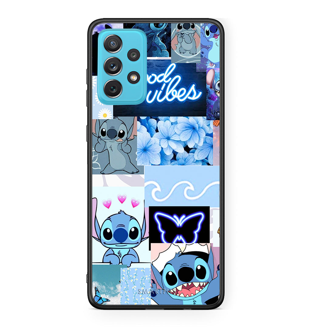 Samsung A72 Collage Good Vibes Θήκη Αγίου Βαλεντίνου από τη Smartfits με σχέδιο στο πίσω μέρος και μαύρο περίβλημα | Smartphone case with colorful back and black bezels by Smartfits
