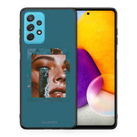 Thumbnail for Θήκη Samsung A72 Cry An Ocean από τη Smartfits με σχέδιο στο πίσω μέρος και μαύρο περίβλημα | Samsung A72 Cry An Ocean case with colorful back and black bezels
