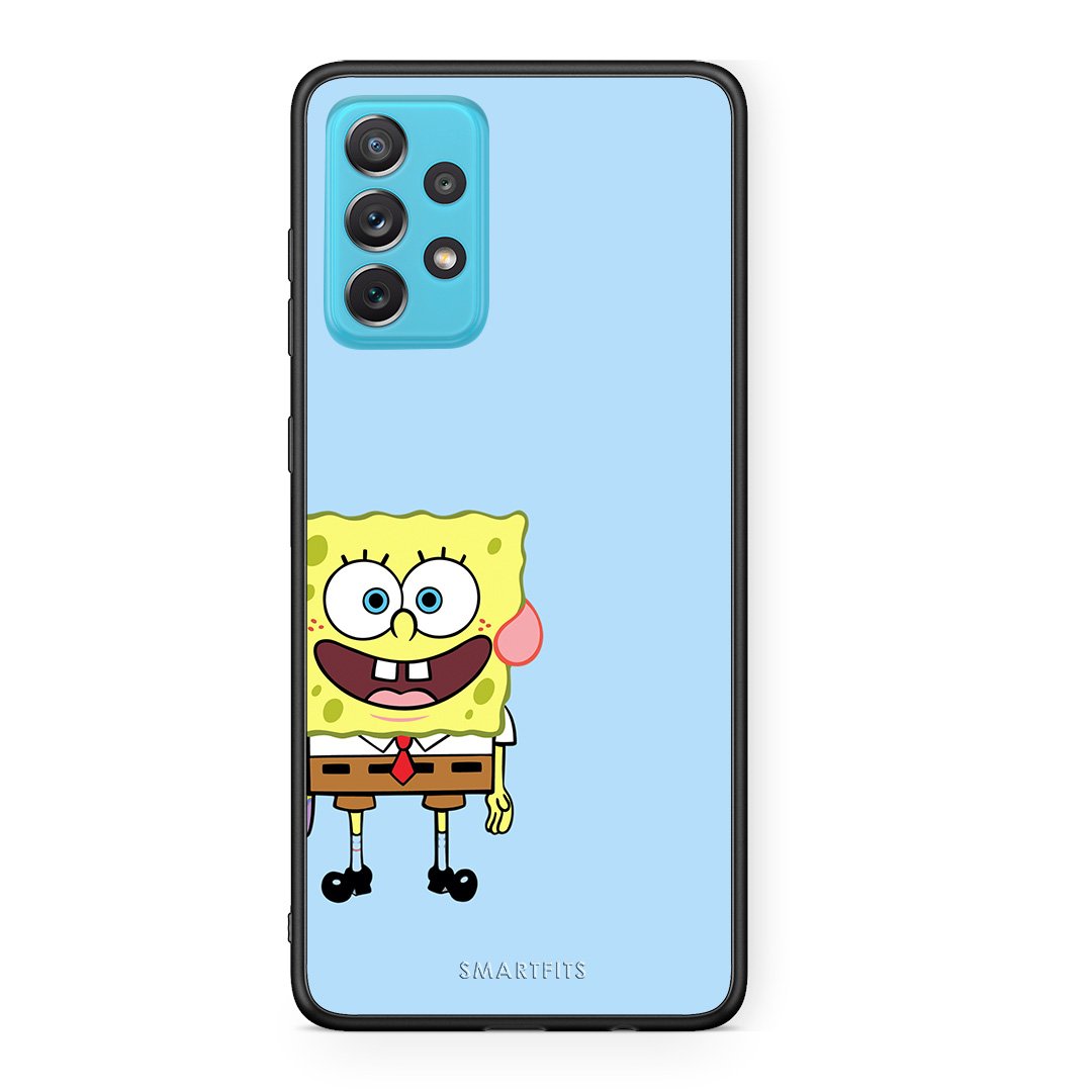 Samsung A72 Friends Bob θήκη από τη Smartfits με σχέδιο στο πίσω μέρος και μαύρο περίβλημα | Smartphone case with colorful back and black bezels by Smartfits