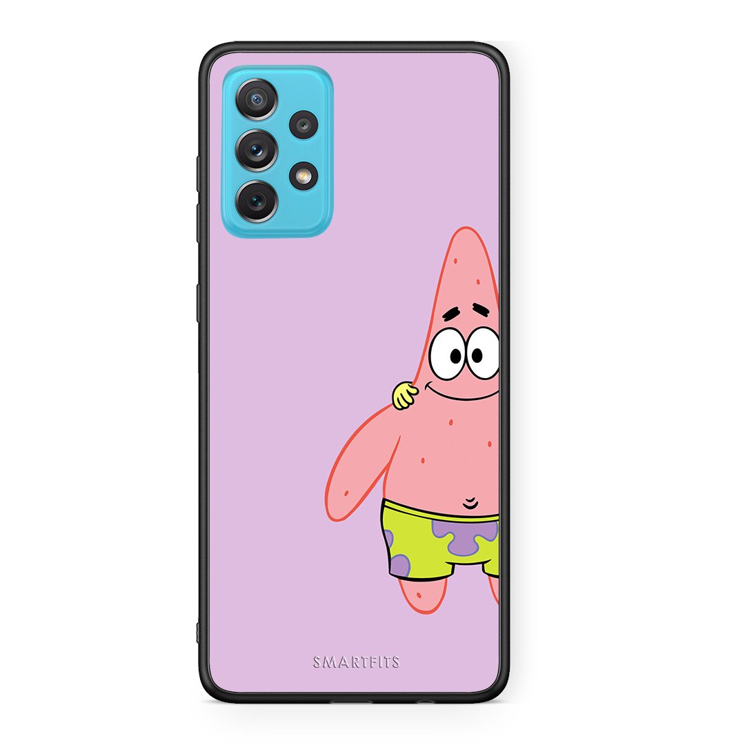 Samsung A72  Friends Patrick θήκη από τη Smartfits με σχέδιο στο πίσω μέρος και μαύρο περίβλημα | Smartphone case with colorful back and black bezels by Smartfits