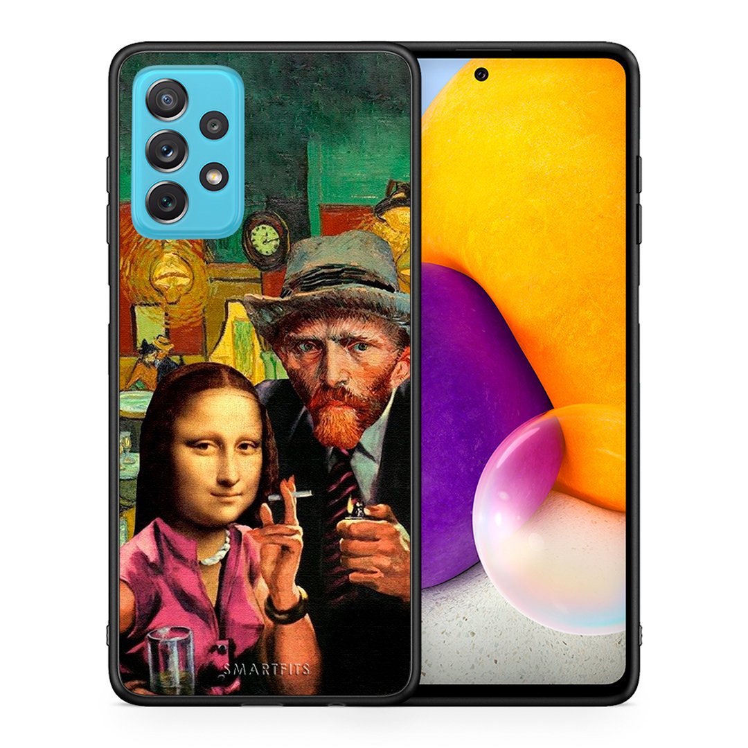 Θήκη Samsung A72 Funny Art από τη Smartfits με σχέδιο στο πίσω μέρος και μαύρο περίβλημα | Samsung A72 Funny Art case with colorful back and black bezels