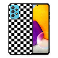 Thumbnail for Θήκη Samsung A72 Squares Geometric από τη Smartfits με σχέδιο στο πίσω μέρος και μαύρο περίβλημα | Samsung A72 Squares Geometric case with colorful back and black bezels