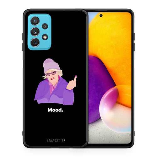 Θήκη Samsung A72 Grandma Mood Black από τη Smartfits με σχέδιο στο πίσω μέρος και μαύρο περίβλημα | Samsung A72 Grandma Mood Black case with colorful back and black bezels