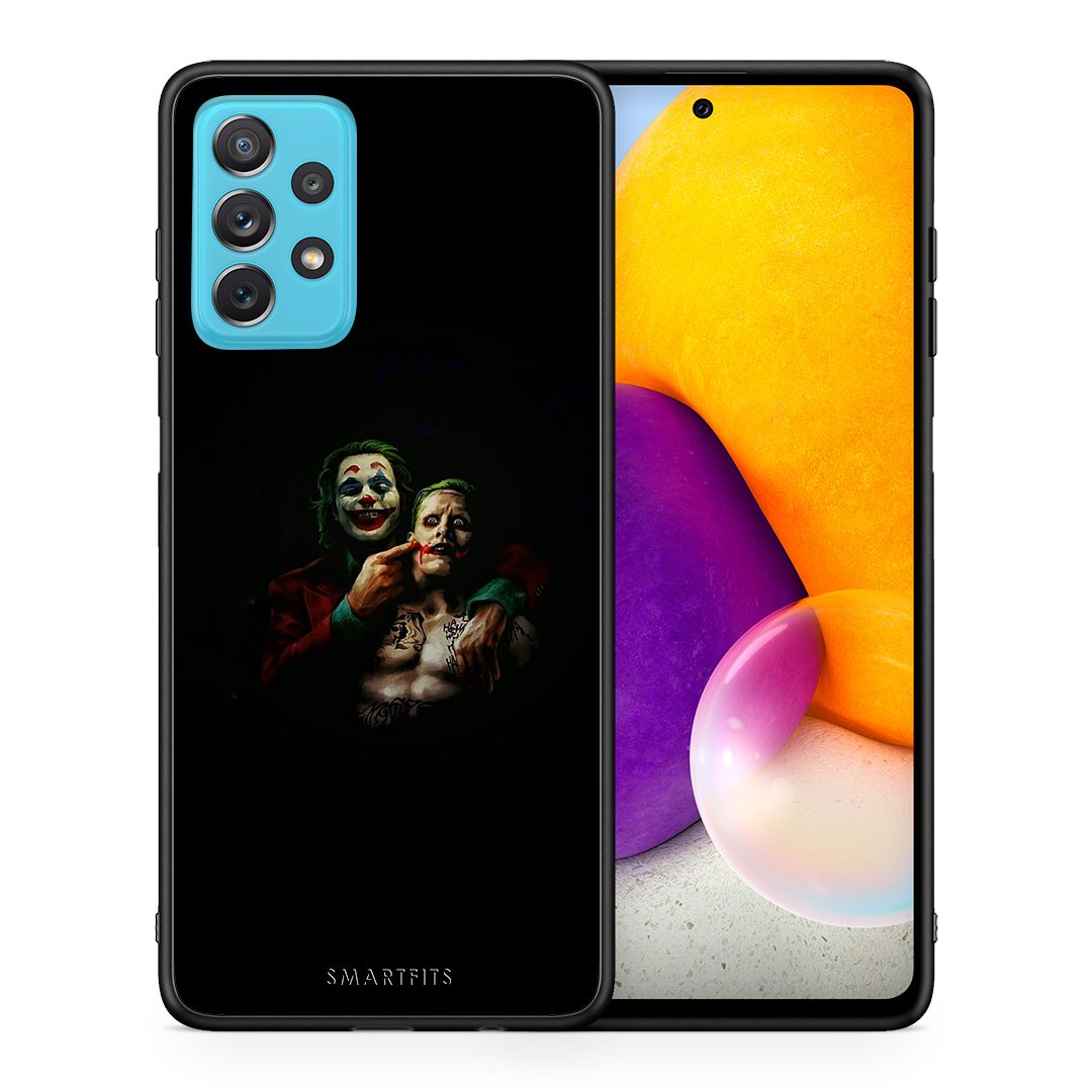 Θήκη Samsung A72 Clown Hero από τη Smartfits με σχέδιο στο πίσω μέρος και μαύρο περίβλημα | Samsung A72 Clown Hero case with colorful back and black bezels