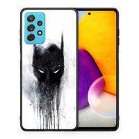 Thumbnail for Θήκη Samsung A72 Paint Bat Hero από τη Smartfits με σχέδιο στο πίσω μέρος και μαύρο περίβλημα | Samsung A72 Paint Bat Hero case with colorful back and black bezels