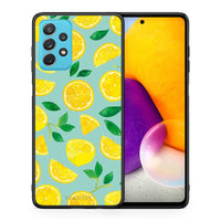 Thumbnail for Θήκη Samsung A72 Lemons από τη Smartfits με σχέδιο στο πίσω μέρος και μαύρο περίβλημα | Samsung A72 Lemons case with colorful back and black bezels