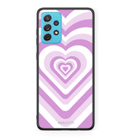 Thumbnail for Samsung A72 Lilac Hearts θήκη από τη Smartfits με σχέδιο στο πίσω μέρος και μαύρο περίβλημα | Smartphone case with colorful back and black bezels by Smartfits