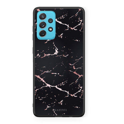 4 - Samsung A72 Black Rosegold Marble case, cover, bumper