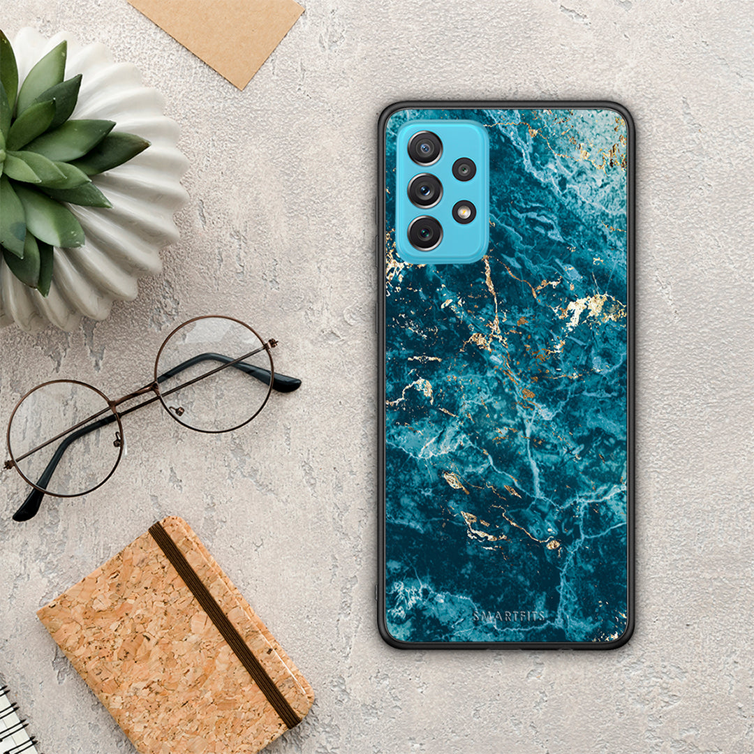 Marble Blue - Samsung Galaxy A72 θήκη