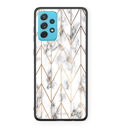 44 - Samsung A72 Gold Geometric Marble case, cover, bumper