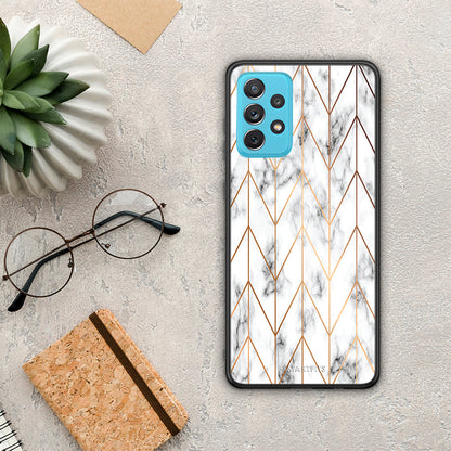 Marble Gold Geometric - Samsung Galaxy A72 θήκη