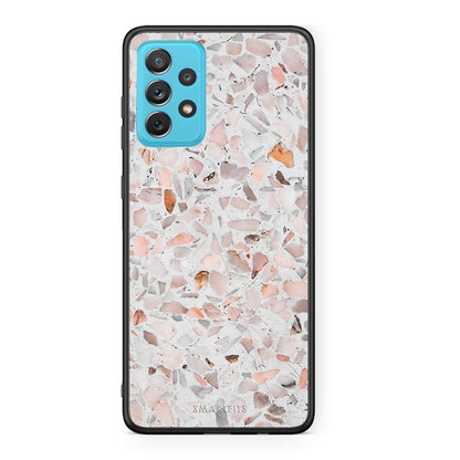 Samsung A72 Marble Terrazzo θήκη από τη Smartfits με σχέδιο στο πίσω μέρος και μαύρο περίβλημα | Smartphone case with colorful back and black bezels by Smartfits