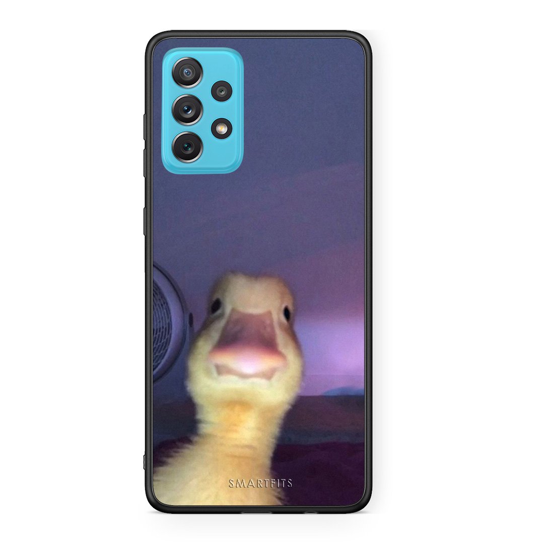 Samsung A72 Meme Duck θήκη από τη Smartfits με σχέδιο στο πίσω μέρος και μαύρο περίβλημα | Smartphone case with colorful back and black bezels by Smartfits