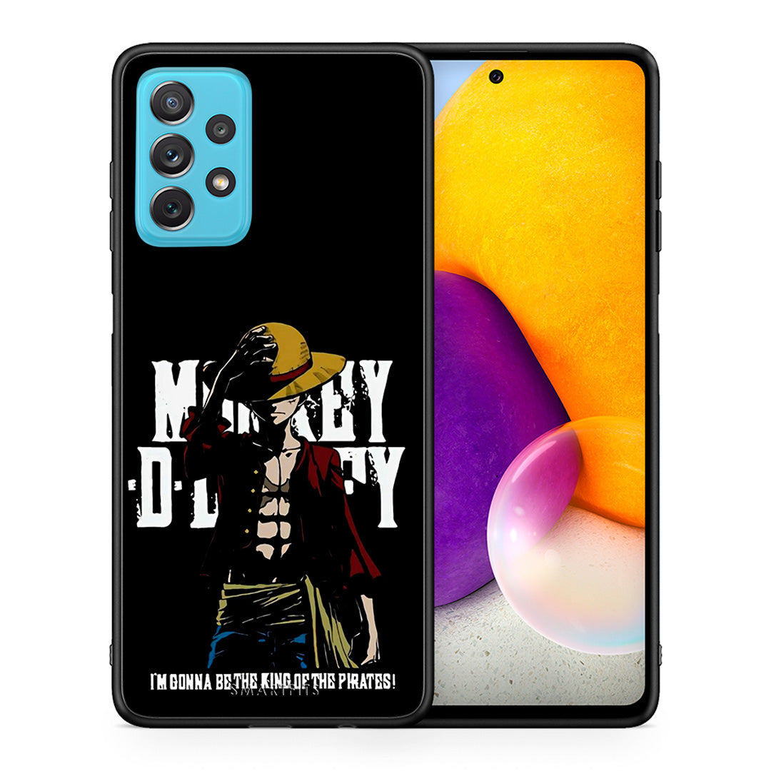 Θήκη Samsung A72 Pirate King από τη Smartfits με σχέδιο στο πίσω μέρος και μαύρο περίβλημα | Samsung A72 Pirate King case with colorful back and black bezels