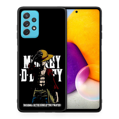 Θήκη Samsung A72 Pirate King από τη Smartfits με σχέδιο στο πίσω μέρος και μαύρο περίβλημα | Samsung A72 Pirate King case with colorful back and black bezels