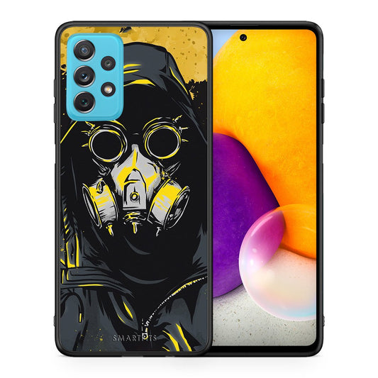 Θήκη Samsung A72 Mask PopArt από τη Smartfits με σχέδιο στο πίσω μέρος και μαύρο περίβλημα | Samsung A72 Mask PopArt case with colorful back and black bezels