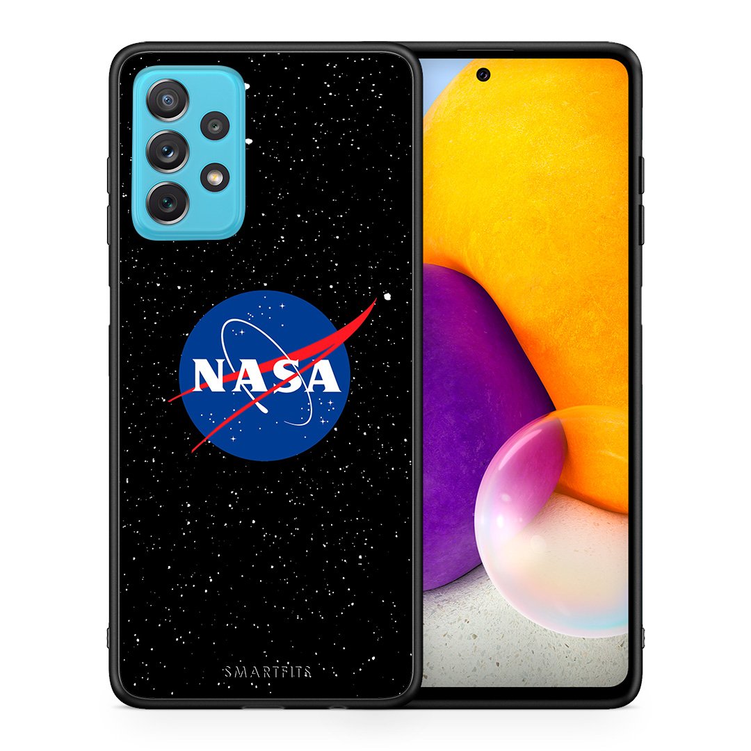 Θήκη Samsung A72 NASA PopArt από τη Smartfits με σχέδιο στο πίσω μέρος και μαύρο περίβλημα | Samsung A72 NASA PopArt case with colorful back and black bezels